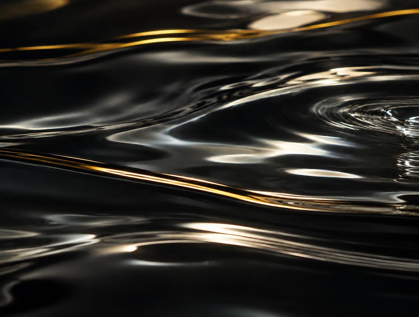 Abstract editorial photograph of light on water